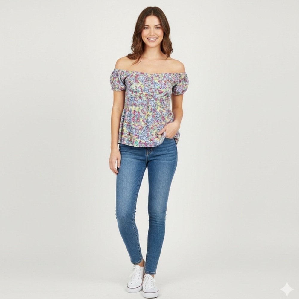 Floral Multicolor Women's Top